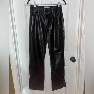 Abercrombie black Leather Pants